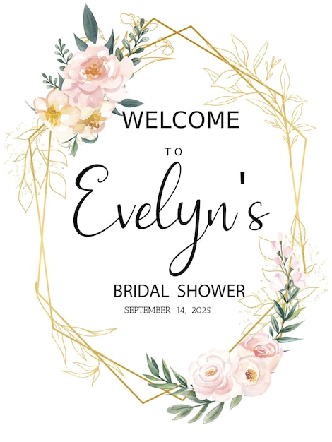 PSD flower ring elegant floral bridal shower