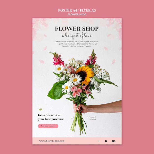 Flower shop print template