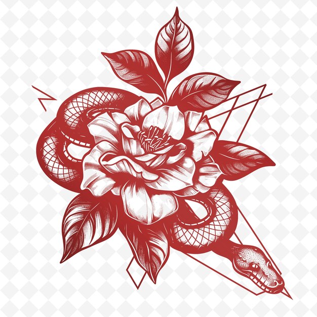 A flower that has the word snake on it