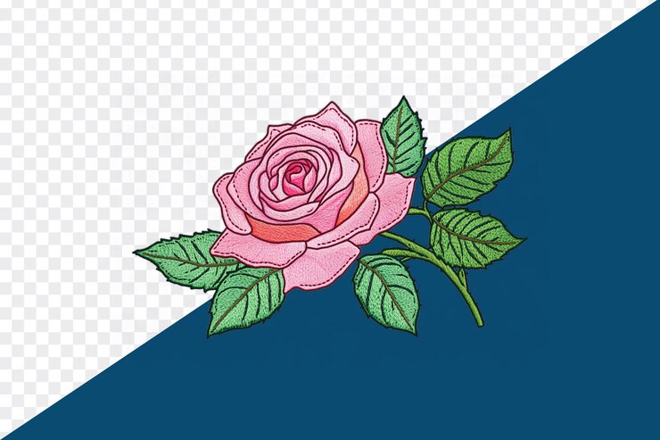 PSD 파란색 배경을 가진 투명한 배경에 있는 꽃
