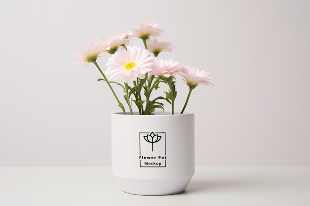 PSD flower vase mockup