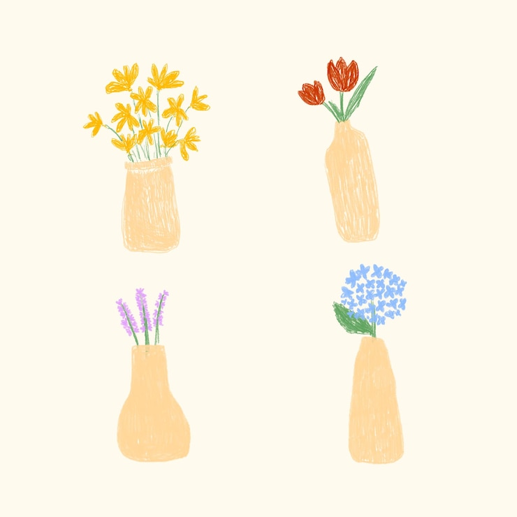 PSD 花瓶の中の花