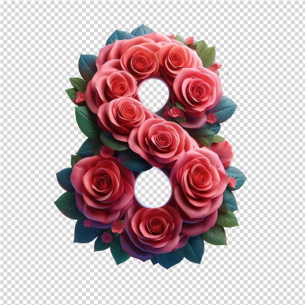 PSD a flower with a letter s on it