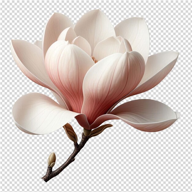 PSD a flower with the word magnolia on it