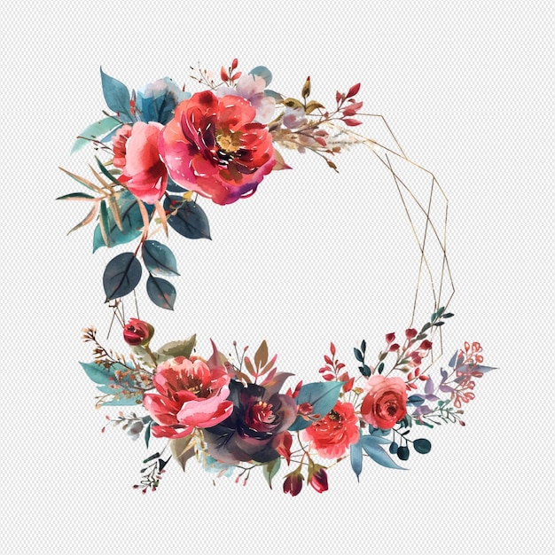 PSD flower wreath png