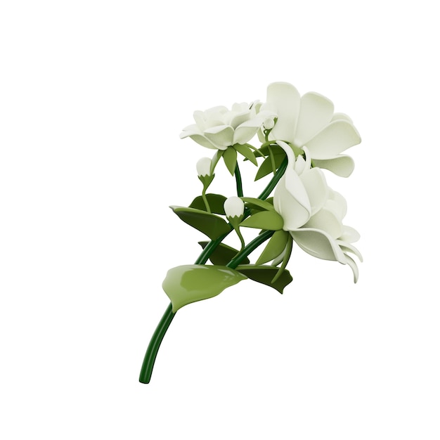 PSD flowers 3d illustration