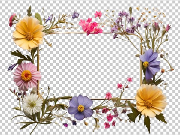 PSD flowers colorful pattern png