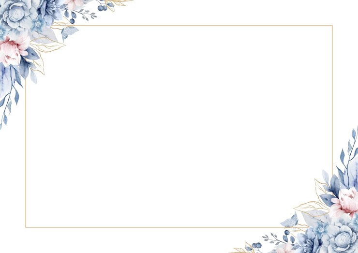 PSD flowers frame elegant classic illustration background