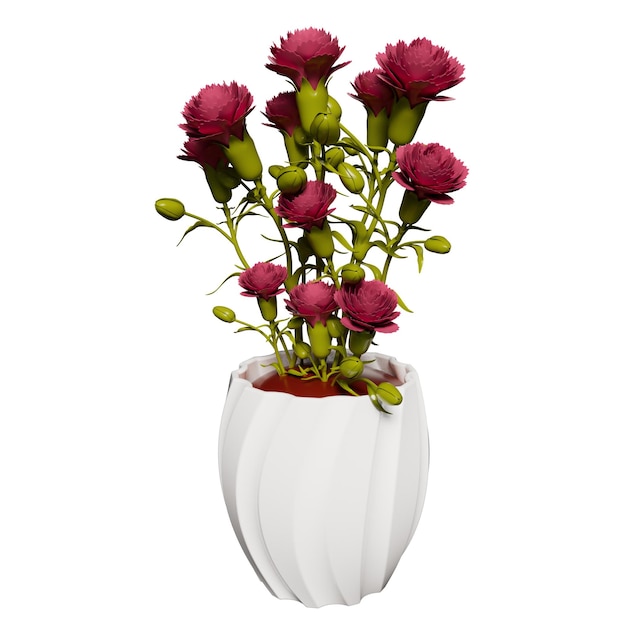 PSD flowers plant 3d illustration