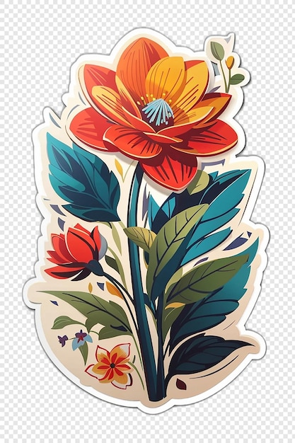 Flowers plant sticker