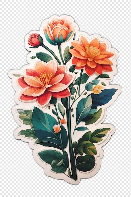 Flowers plant sticker