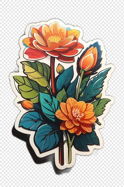 PSD flowers plant sticker