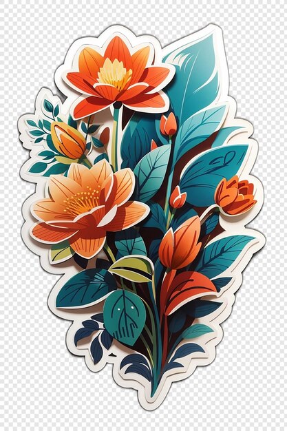 PSD flowers plant sticker