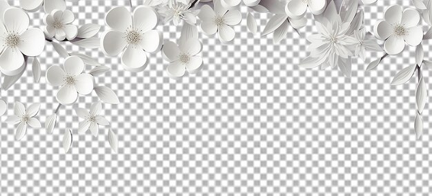 PSD flowers on transparent background