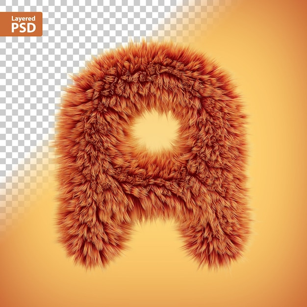 Fluffy 3d letter