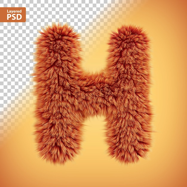 毛茸茸的 3D 字母