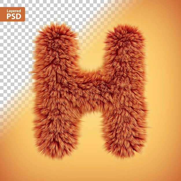 Fluffy 3d letter