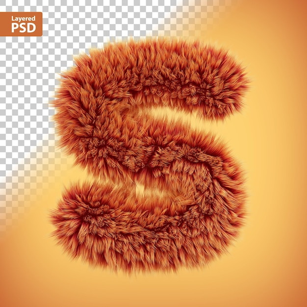 Fluffy 3d letter