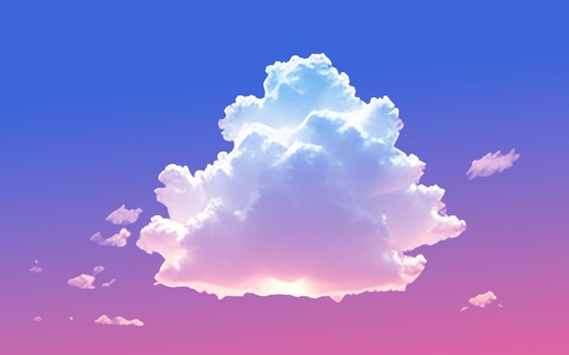 Fluffy Cloud psd transparant