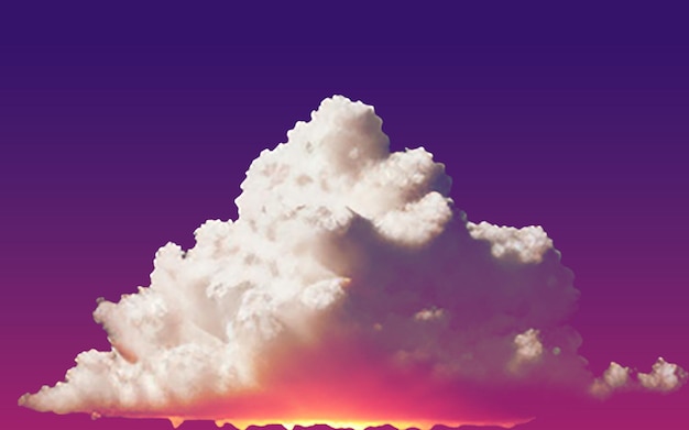Fluffy Cloud psd transparant