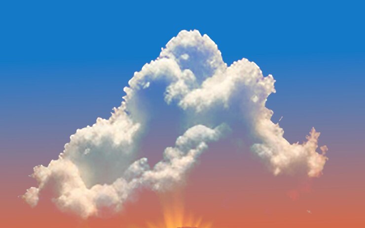 PSD fluffy cloud psd transparent
