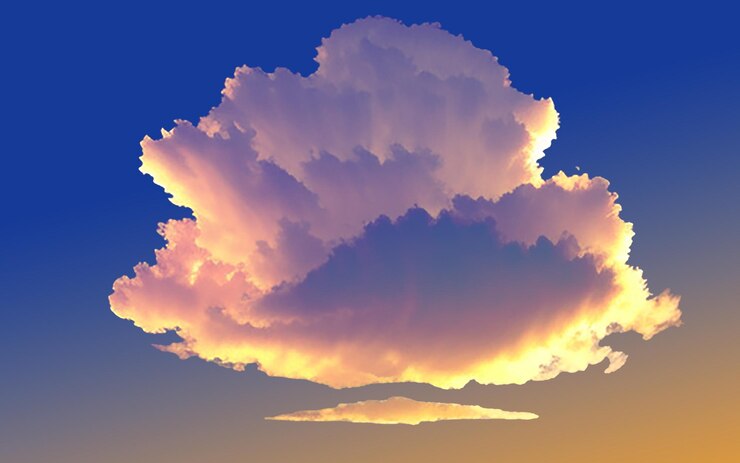 PSD fluffy cloud psd transparent
