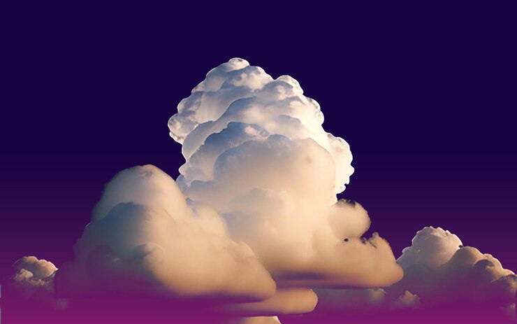 PSD fluffy cloud psd transparent