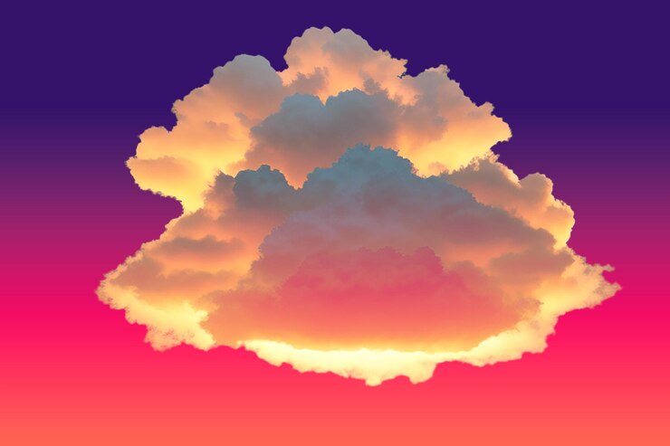 PSD fluffy cloud psd transparent