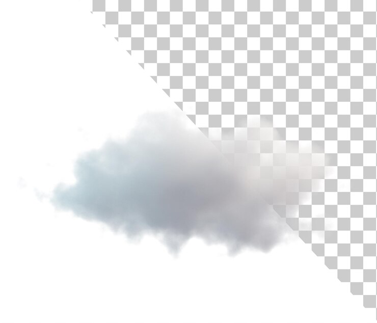 PSD 푹신한 구름 현실적인 작은 구름 3d 렌더링