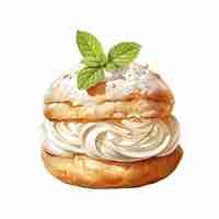 PSD fluffy delight easter semla a culinary celebration of almond and cream