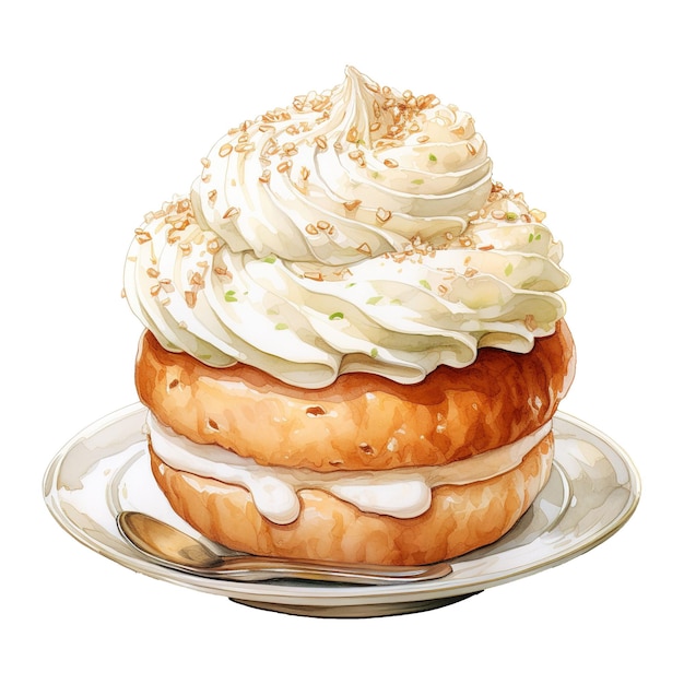 PSD fluffy delight easter semla a culinary celebration of almond and cream