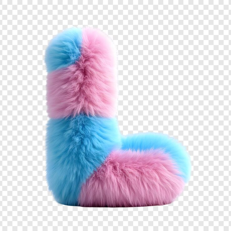 PSD fluffy pastel chair