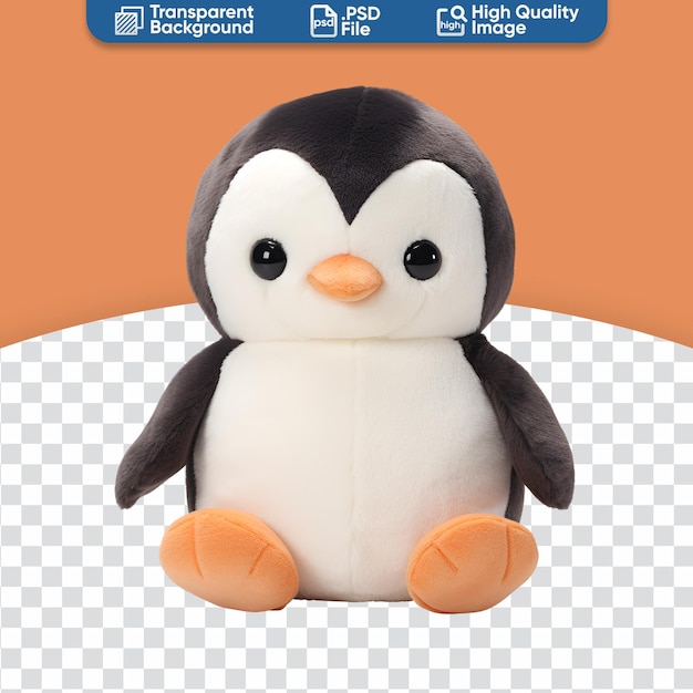 PSD fluffy penguin stuffed toy