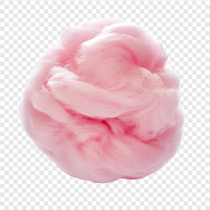 PSD fluffy roze katoen snoep