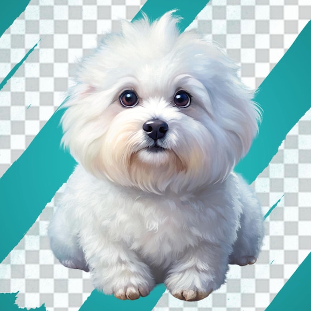 PSD fluffy white dog