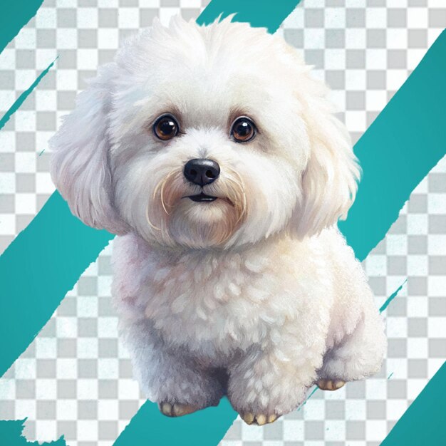 PSD fluffy witte hond