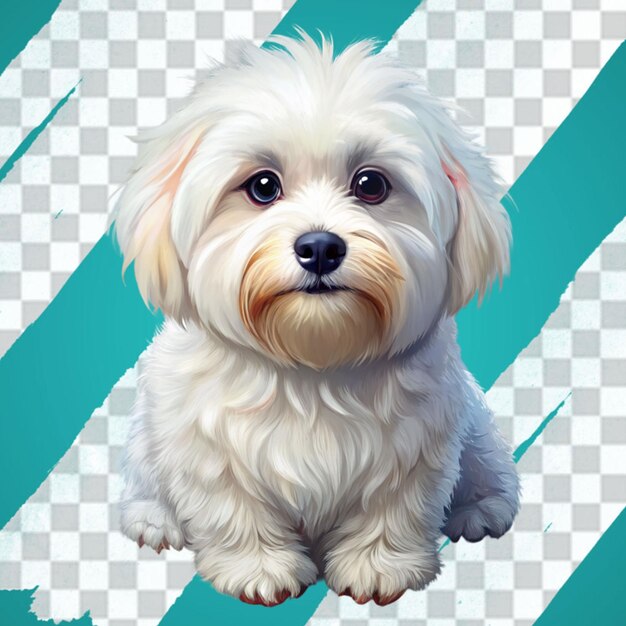 PSD fluffy witte hond