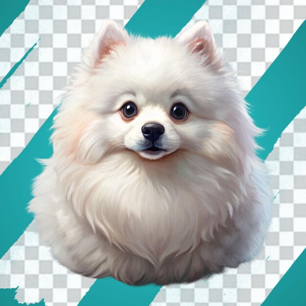 PSD fluffy witte hond