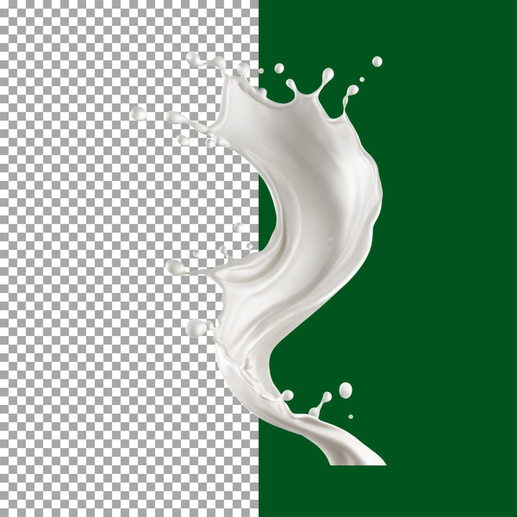 PSD 液体ミルク スプラッシュ ドロップ ダイナミックデザイン エレメント png on transparent background png psd