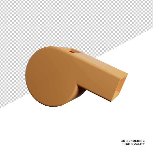 Fluitje schattig gewoon zijaanzicht pictogram 3d-rendering illustratie op transparante background