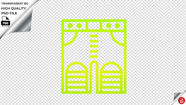 PSD fluorescerend groen icoon psd transparent