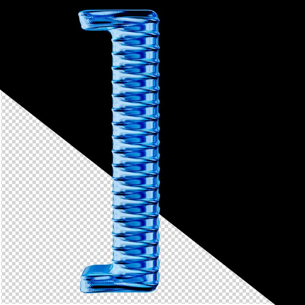 Fluted blue ice 3d symbol