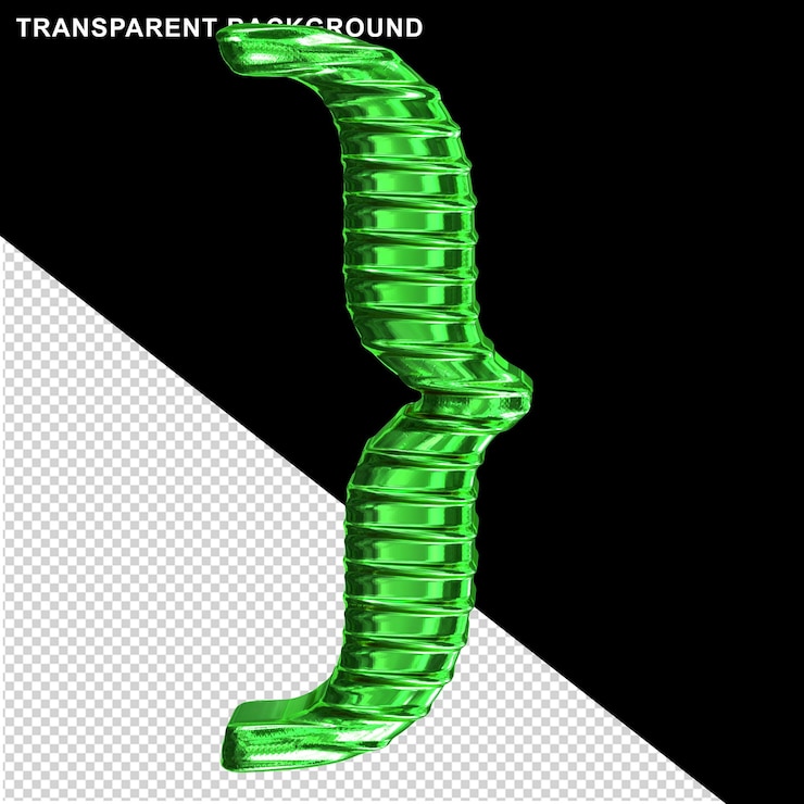 PSD fluted green symbol