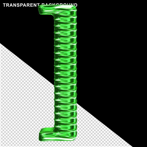 Fluted green symbol