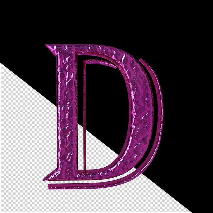 PSD 溝付き紫記号文字 d