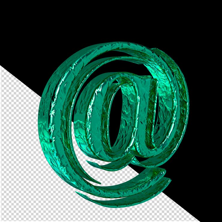 PSD fluted turquoise 3d symbol left side view
