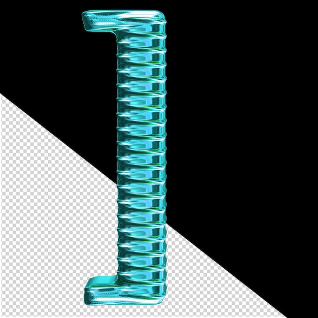 Fluted turquoise symbol