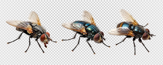 Муха изолирована на прозрачном фоне муха насекомый png генеративный ai.