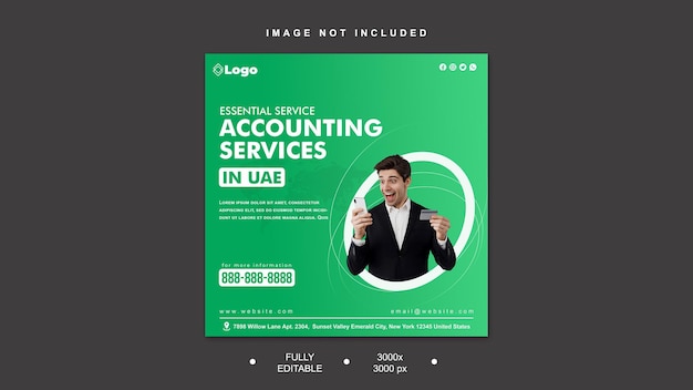 A flyer for an accounting services in uae.