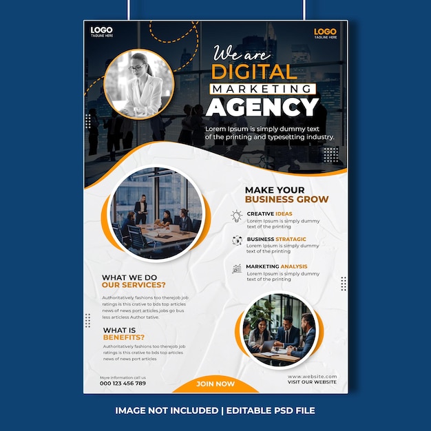 Flyer agencji marketingu cyfrowego